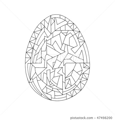 Easter egg coloring book vector illustration. Easter egg coloring book vector illustration. 47498200