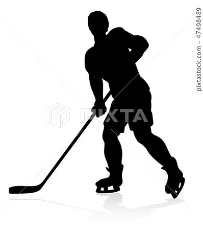 Hockey Sports Player Silhouettes Hockey Sports Player Silhouettes 47498489