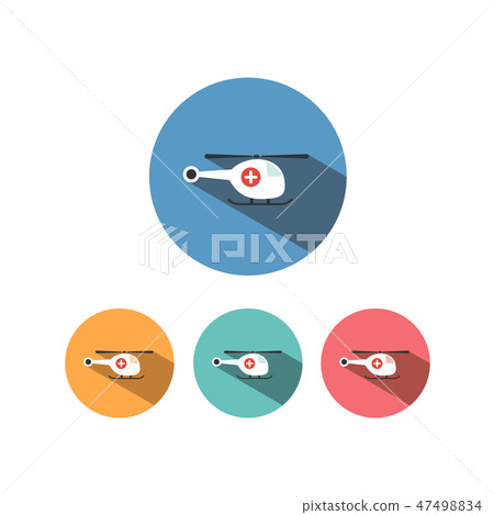 Emergency helicopter icon with shade  47498834