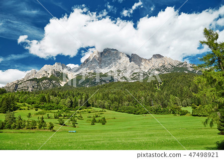 Mountains near San Candido village at daylight 47498921