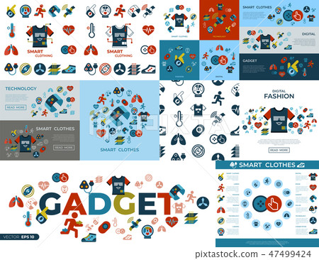 Digital vector smart clothes fashion gadget 47499424