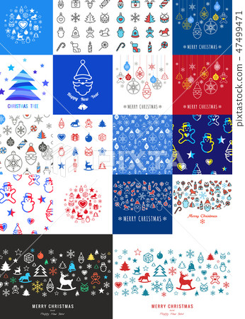 Digital vector red blue happy Digital vector red blue happy 47499471