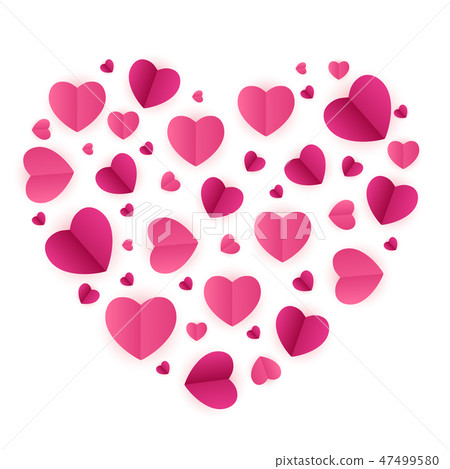 Happy Valentines Day Card with Heart. Vector - Stock Illustration ...