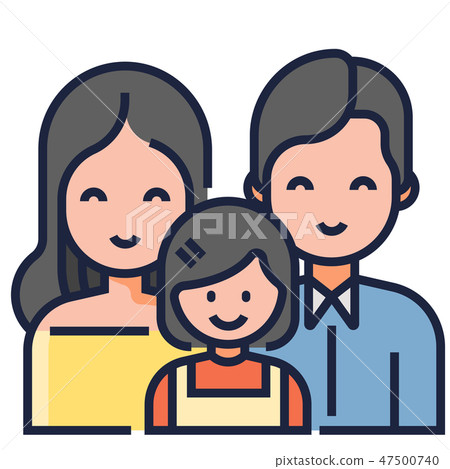 Family care LineColor illustration Family care LineColor illustration 47500740