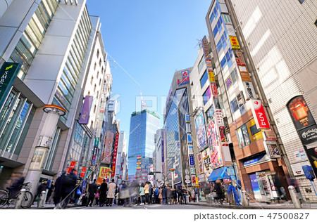 東京,澀谷(步行天堂)的東京都市風景 東京,澀谷(步行天堂)的東京都市風景 47500827