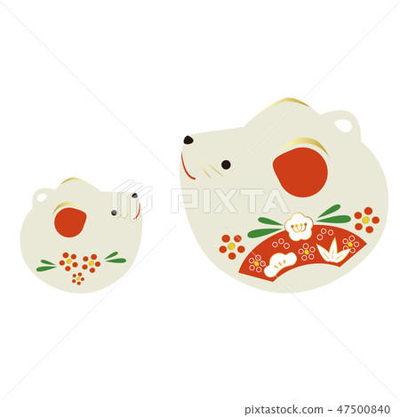 White mouse rattan parent and child white back White mouse rattan parent and child white back 47500840