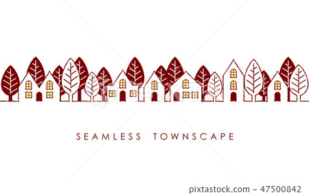 Seamless city drawing illustrations Seamless city drawing illustrations 47500842