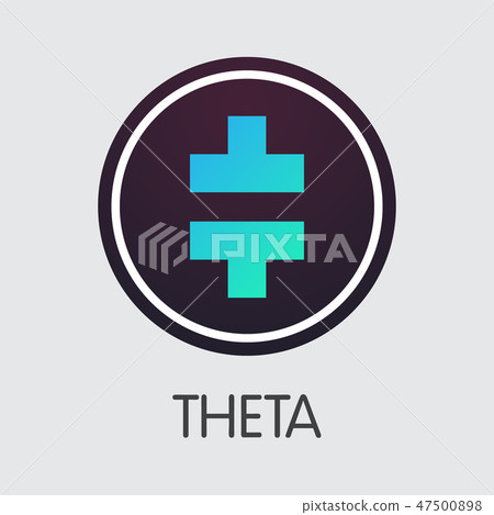 THETA - Theta. The Icon of Cryptocurrency or Market Emblem. 47500898
