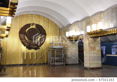 Emblem a Soviet Union in interior decoration Emblem a Soviet Union in interior decoration 47501163