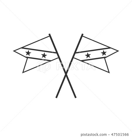 Saint Kitts and Nevis flag icon in black outline Saint Kitts and Nevis flag icon in black outline 47501566