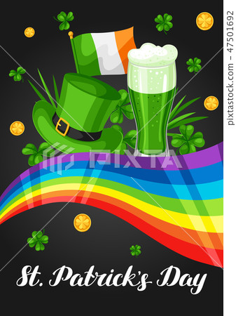 Saint Patricks Day greeting card. 47501692