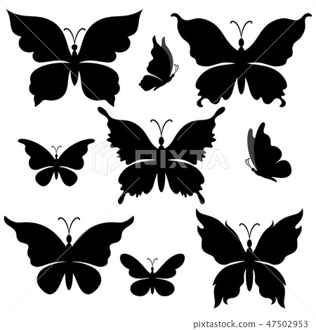 Butterflies Silhouettes 47502953
