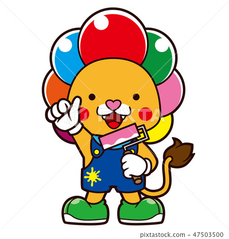 A paint shop character (colorful lion) A paint shop character (colorful lion) 47503500