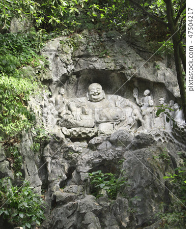 tone statue of Happy Buddha, Xian, China 47504217