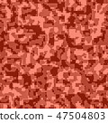 Living Coral color of the Year 2019. Military army camouflage fabric with coral in trendy color 47504803