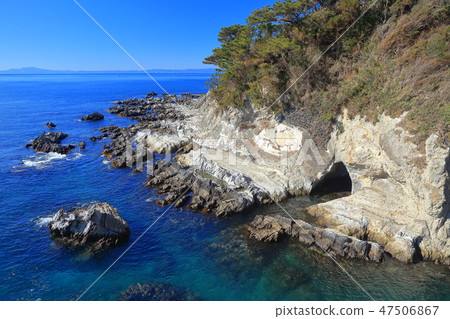 [神奈川縣]陽光明媚的荒崎海岸 47506867
