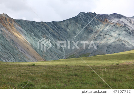 View of the colored mountains, gorge Yarlu, Altai View of the colored mountains, gorge Yarlu, Altai 47507752