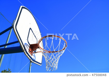 Basketball goal and blue sky 47508048