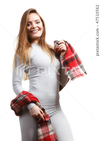 Fit female wearing thermoactive underwear Fit female wearing thermoactive underwear 47510562