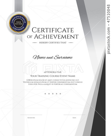 Certificate template with elegant border frame Certificate template with elegant border frame 47510848