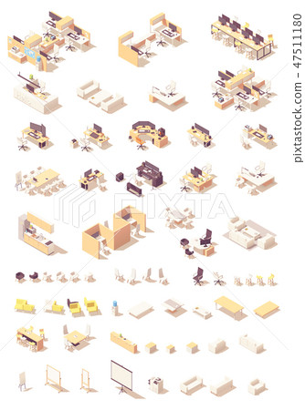Vector isometric office furniture 47511180