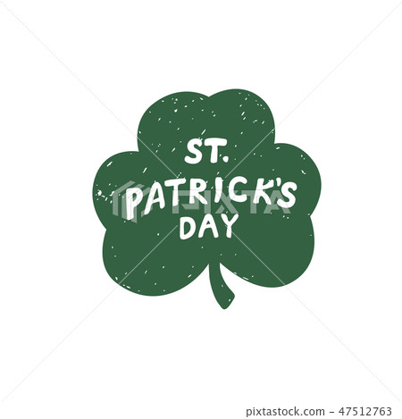 St. Patrick's Day. Retro Style Emblems leaf clover. Typography. Vector illustration. 47512763