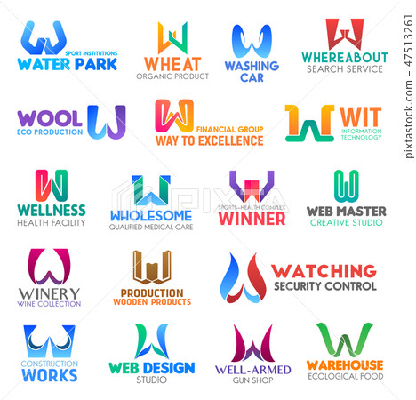 Letter W corporate identity, business icons Letter W corporate identity, business icons 47513261