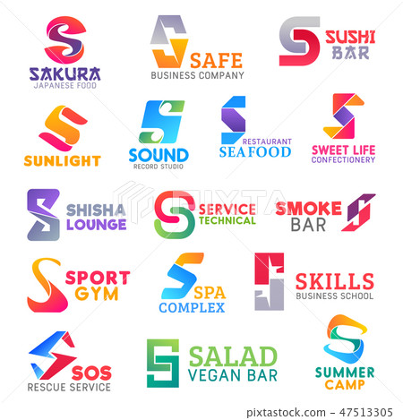 Business icons, letter S corporate identity Business icons, letter S corporate identity 47513305