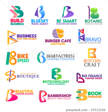 Business icons, letter B corporate identity 47513330
