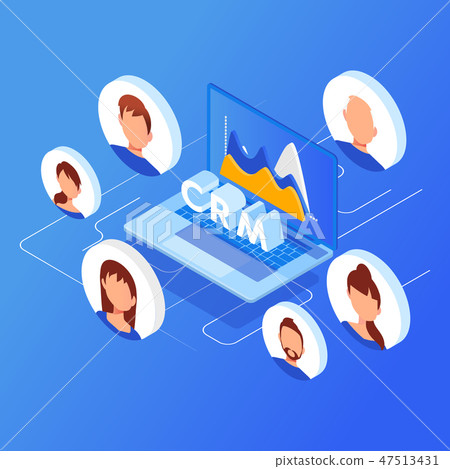 Customer relationship management CRM concept.  47513431