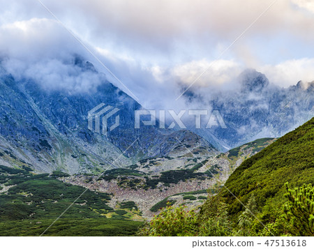 Polish Tatra mountains landscape early morning  47513618