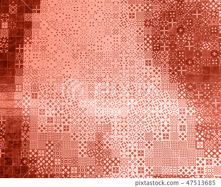 Living Coral color of the Year 2019. Ceramic tiles azulejo patterns from Portugal with coral in Living Coral color of the Year 2019. Ceramic tiles azulejo patterns from Portugal with coral in 47513685