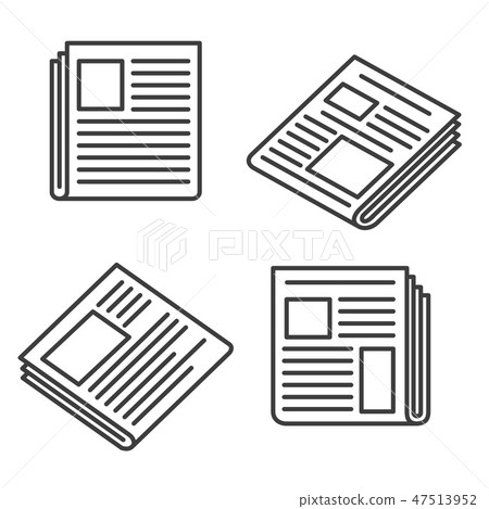 Newspaper icons set Newspaper icons set 47513952