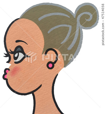 Profile female face right 47514038