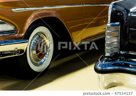 background - fragments of two vintage cars 47514137