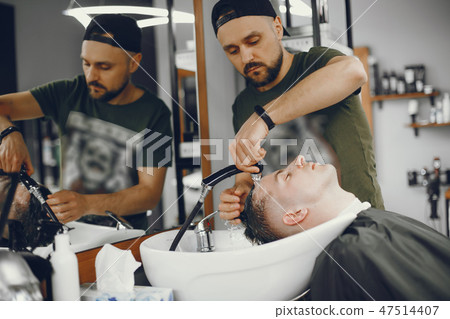 Man in barbershop. Man in barbershop. 47514407