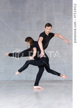 Two young dancers in action. 47514412