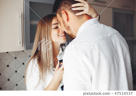 Beautiful couple at home Beautiful couple at home 47514537