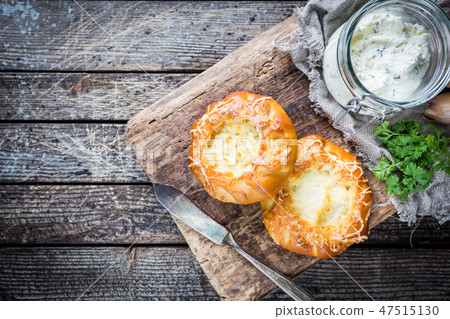 open patties with cottage cheese open patties with cottage cheese 47515130