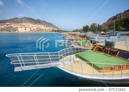 Many cruise boats moored in harbor, Antalya Turkey Many cruise boats moored in harbor, Antalya Turkey 47515682