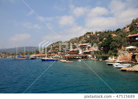 Kalekoy village on the Turkish island of Kekova. Kalekoy village on the Turkish island of Kekova. 47515689