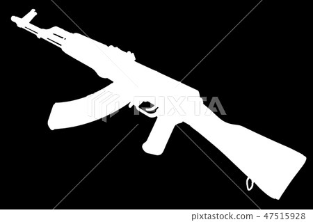 AK - 47 assault rifle black silhouette 47515928