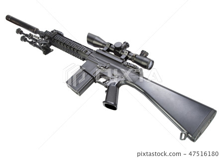 automatic sniper rifle with bipod and silencer 47516180