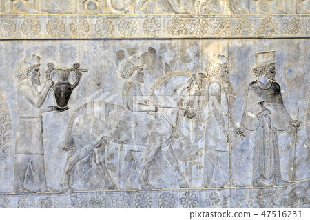 Tribute bearers bas-relief in Apadana Palace 47516231