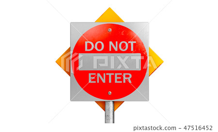 Sign traffic road symbol, close view Sign traffic road symbol, close view 47516452