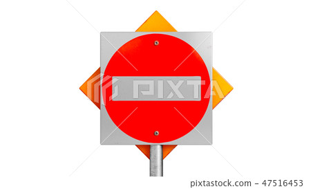 Sign traffic road symbol, close view Sign traffic road symbol, close view 47516453