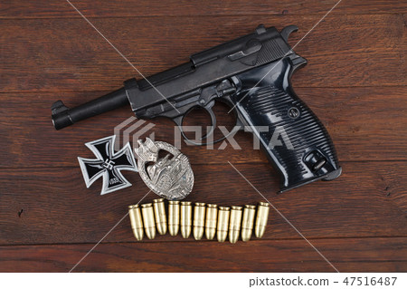 WWII era nazi german army handgun  47516487