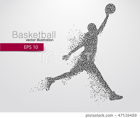 Basketball player of the triangles. Basketball player of the triangles. 47516489