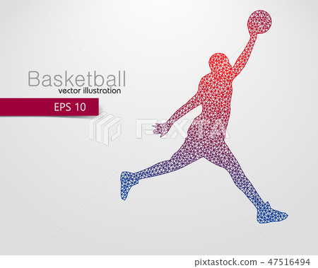 Basketball player of the triangles. 47516494