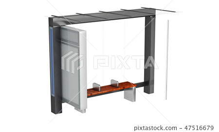 Bus stop shelter 47516679